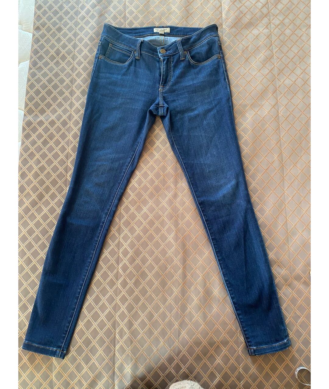 BURBERRY Синие хлопко-полиэстеровые джинсы слим, фото 9