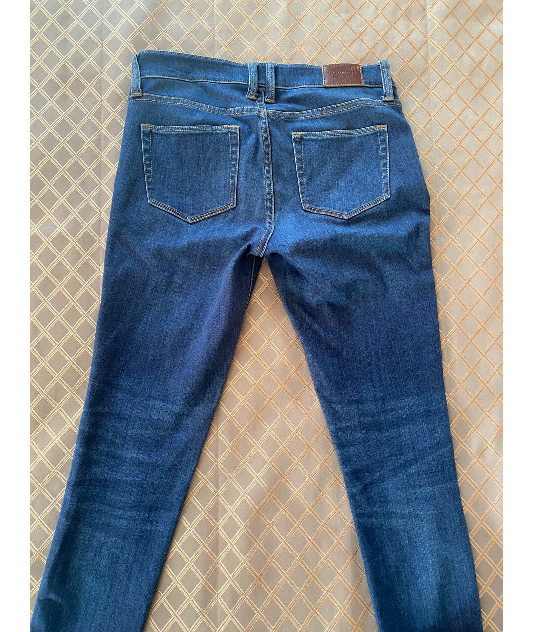 BURBERRY Синие хлопко-полиэстеровые джинсы слим, фото 2