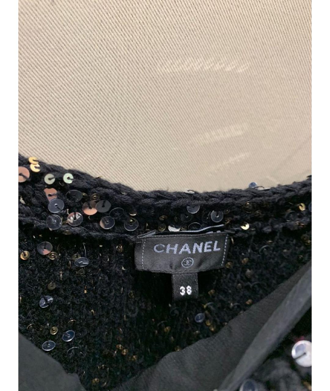 CHANEL Черное хлопковое коктейльное платье, фото 5