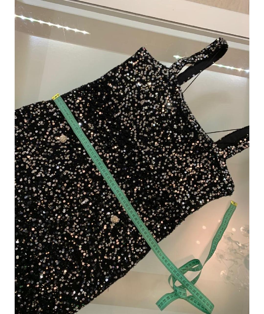 CHANEL Черное хлопковое коктейльное платье, фото 8