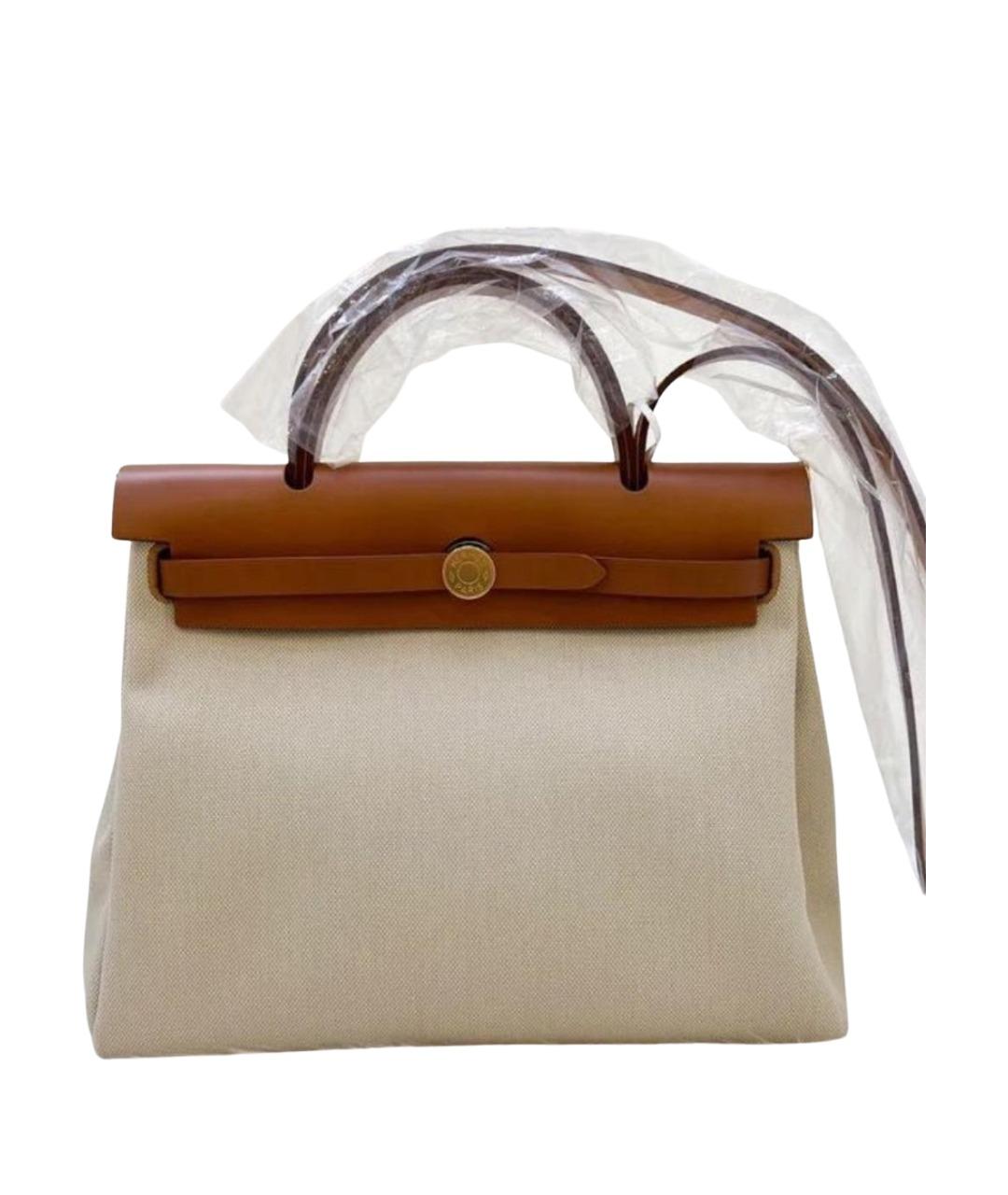 HERMES Бежевая сумка тоут, фото 6