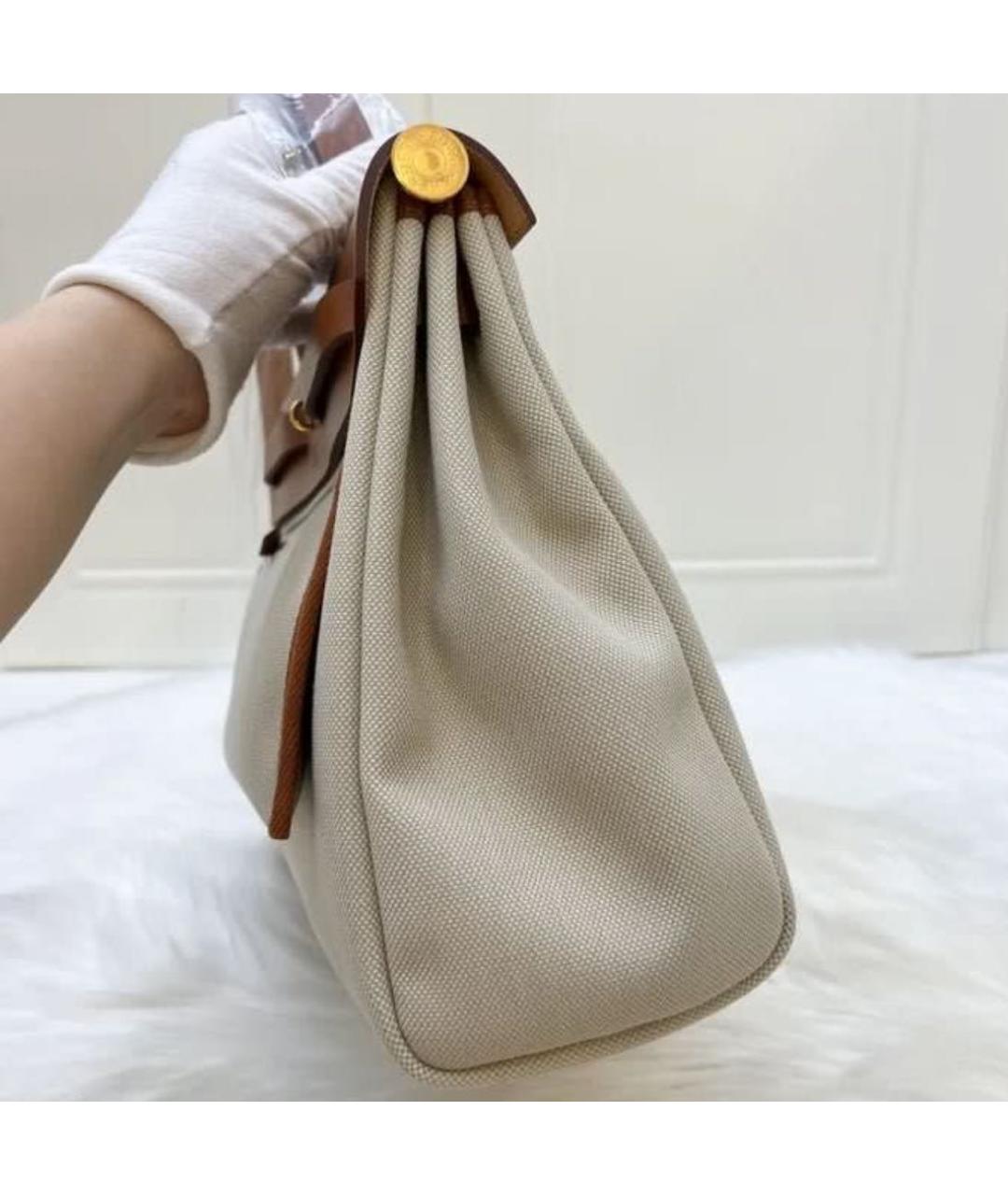 HERMES Бежевая сумка тоут, фото 3