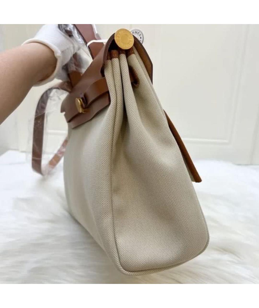 HERMES Бежевая сумка тоут, фото 2