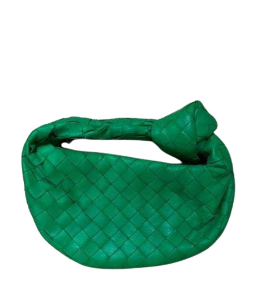 BOTTEGA VENETA Зеленая кожаная сумка с короткими ручками, фото 1