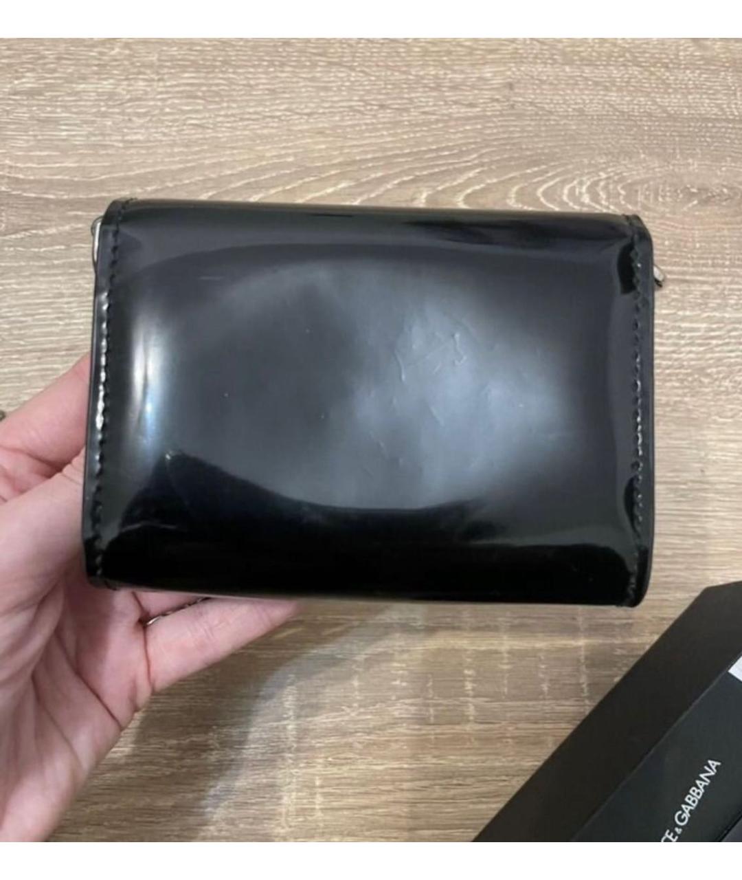 DOLCE&GABBANA Черная кожаная сумка через плечо, фото 2