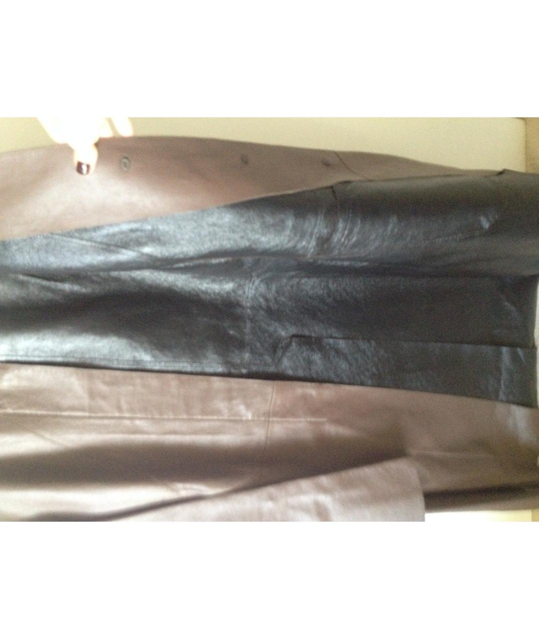 MARNI Коричневый кожаный тренч/плащ, фото 6