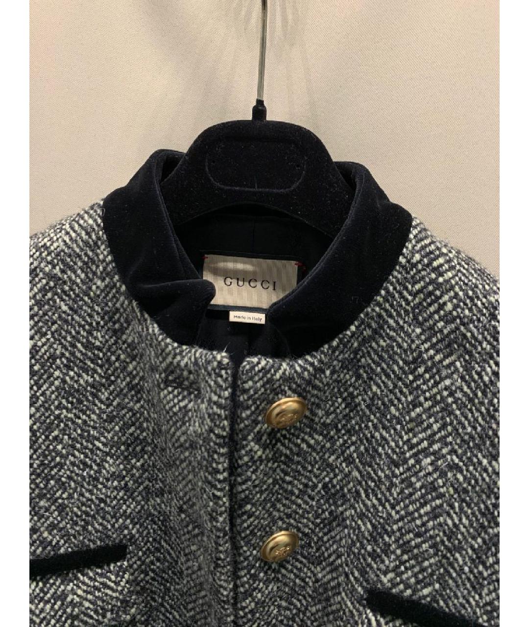 GUCCI Серый шерстяной жакет/пиджак, фото 3