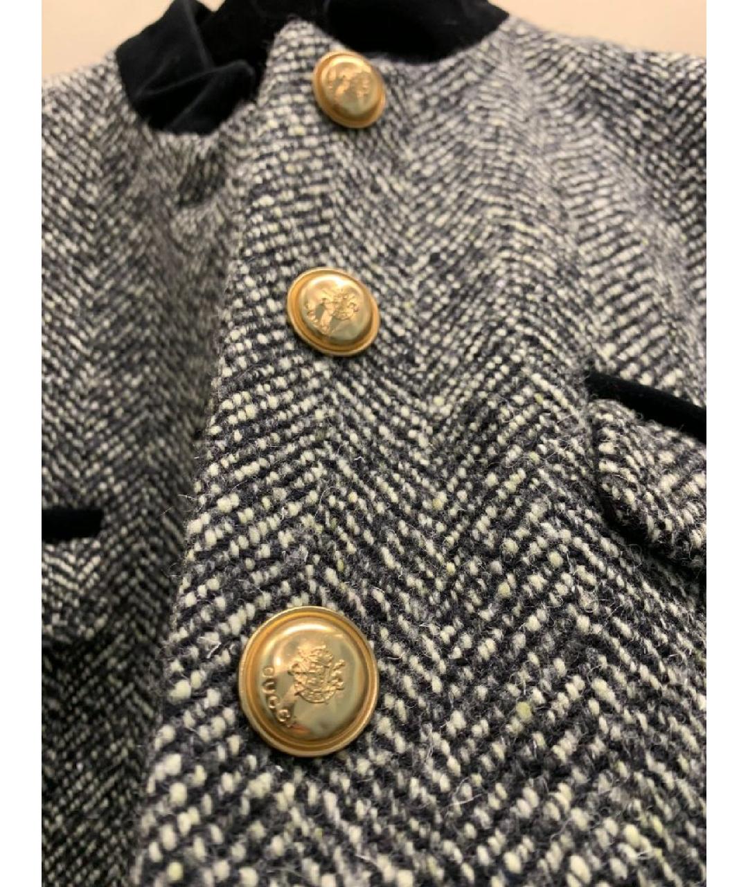 GUCCI Серый шерстяной жакет/пиджак, фото 7