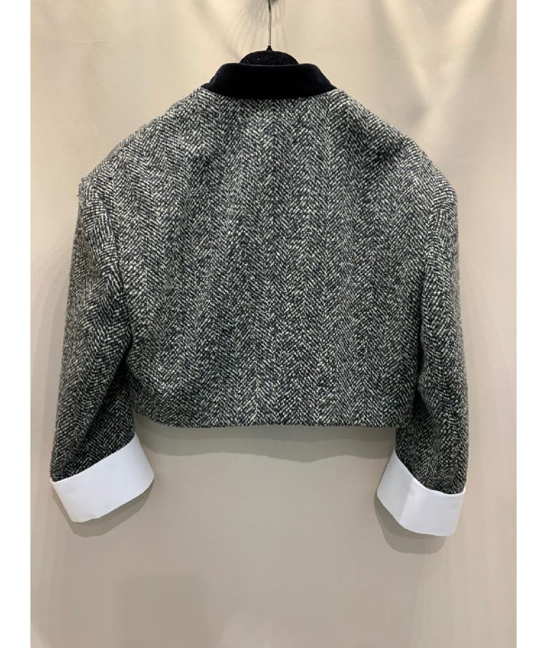 GUCCI Серый шерстяной жакет/пиджак, фото 2