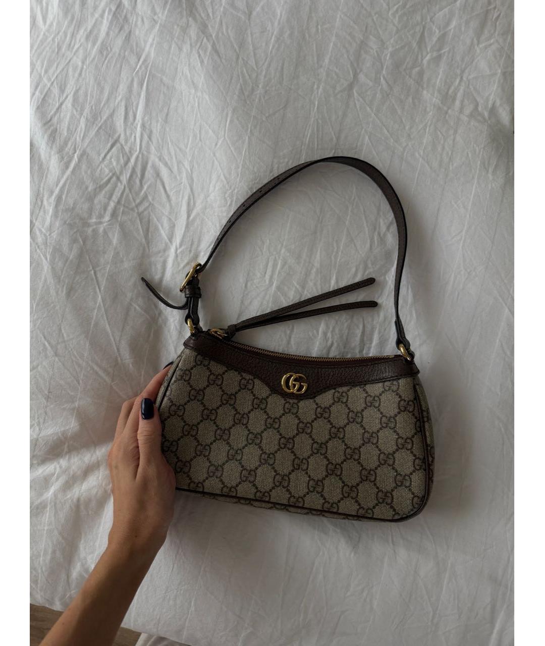 GUCCI Коричневая сумка с короткими ручками, фото 2