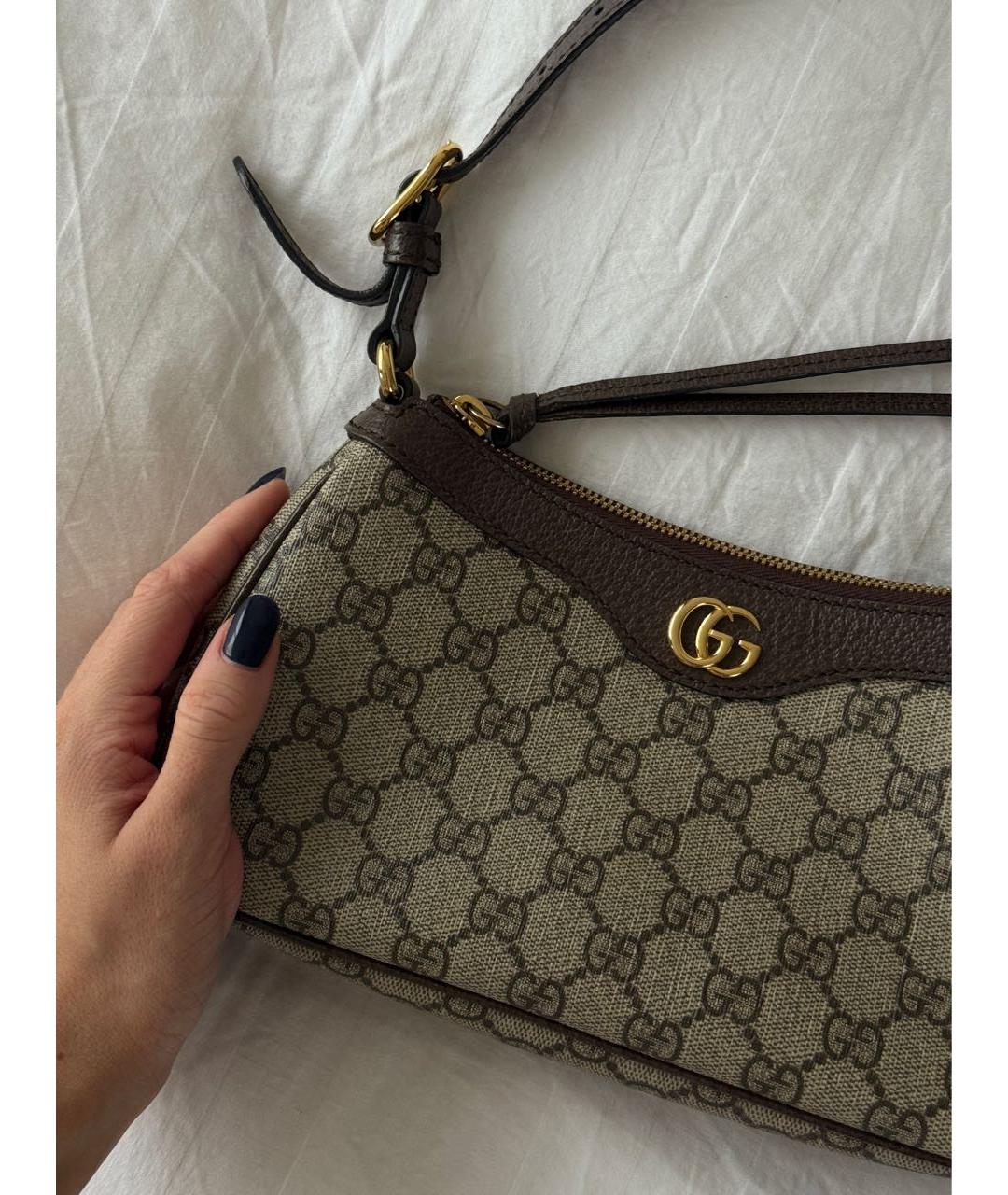 GUCCI Коричневая сумка с короткими ручками, фото 4