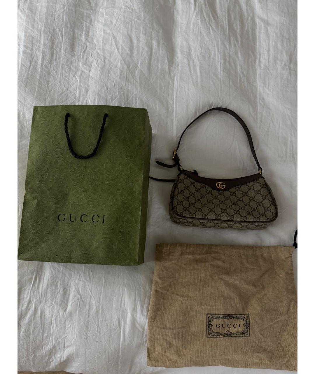 GUCCI Коричневая сумка с короткими ручками, фото 3