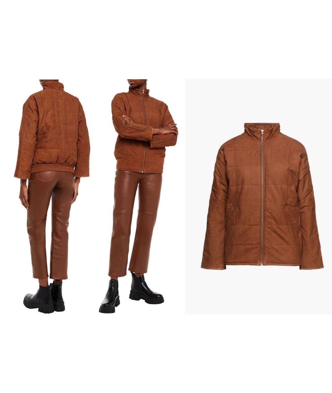 MUUBAA Коричневая кожаная куртка, фото 5