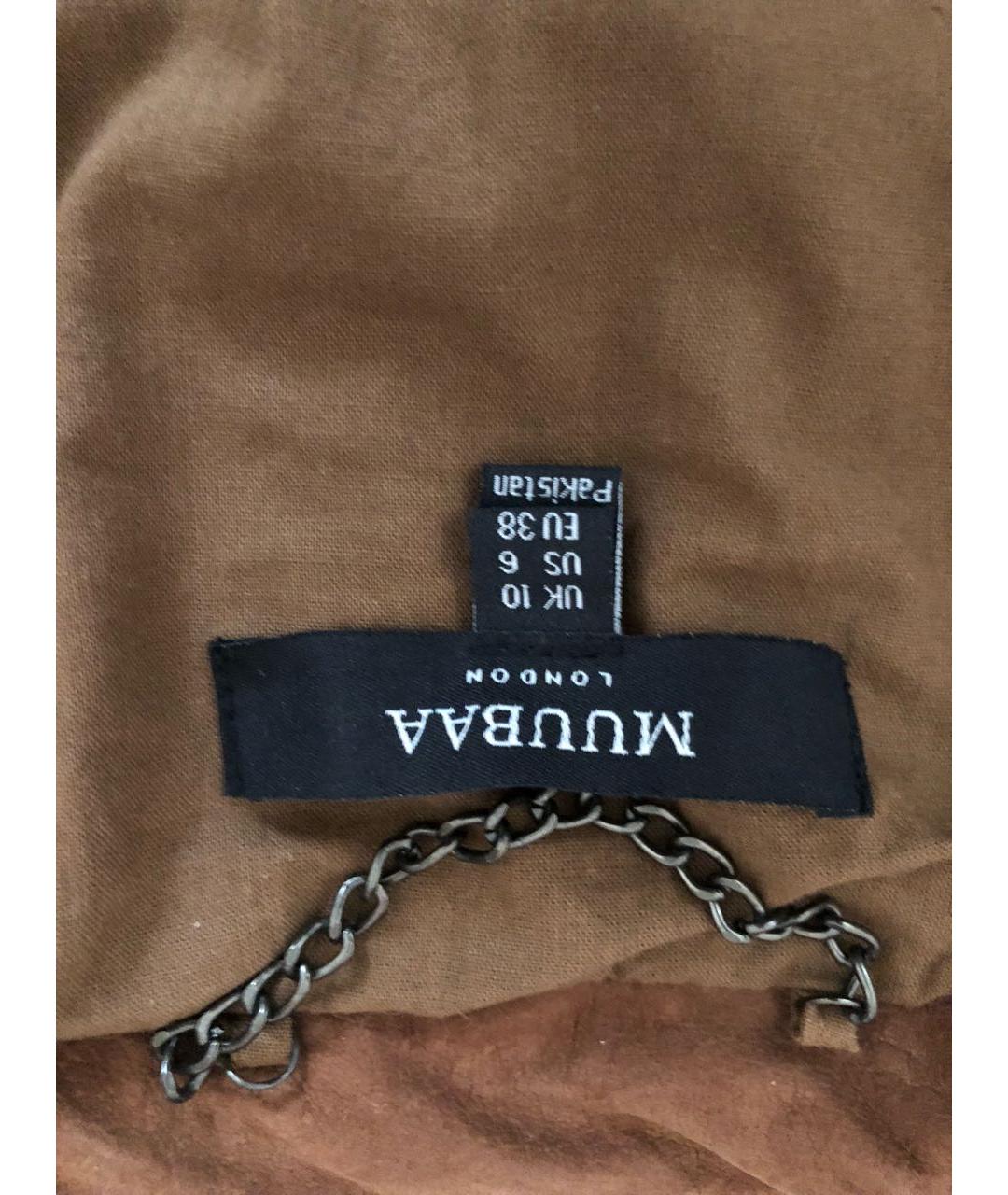 MUUBAA Коричневая кожаная куртка, фото 3