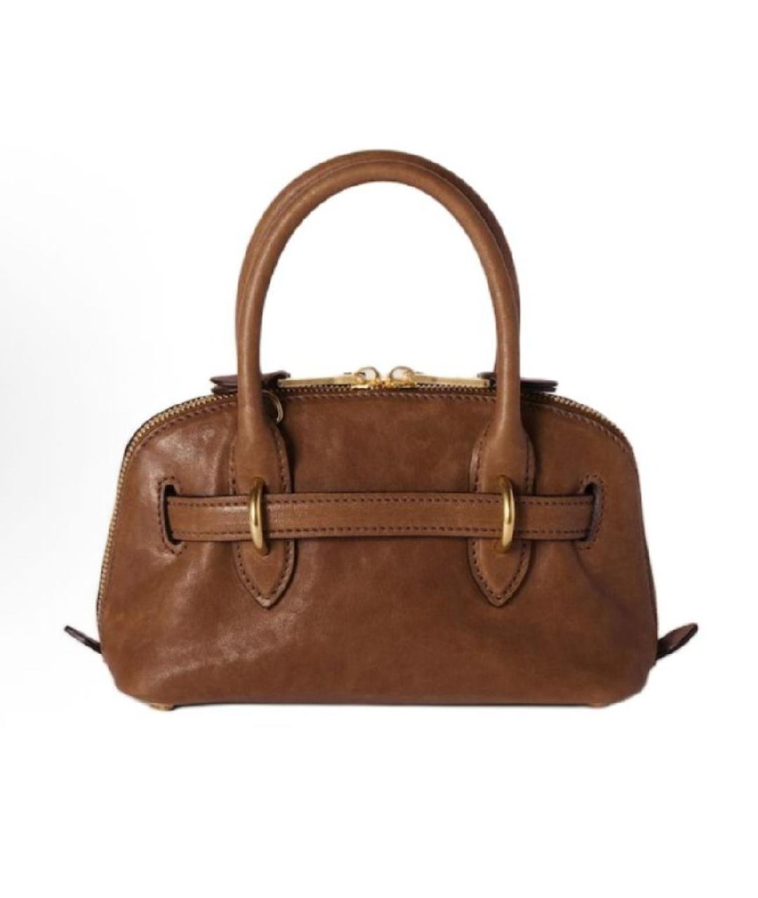 MIU MIU Коричневая кожаная сумка через плечо, фото 3