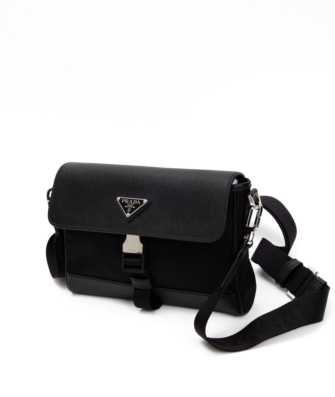 PRADA Черная синтетическая сумка на плечо, фото 2