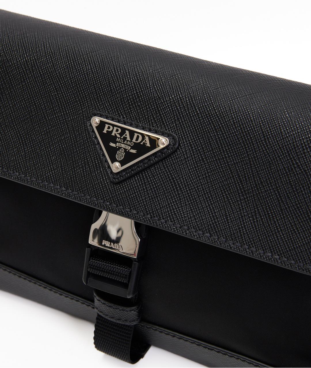 PRADA Черная синтетическая сумка на плечо, фото 6