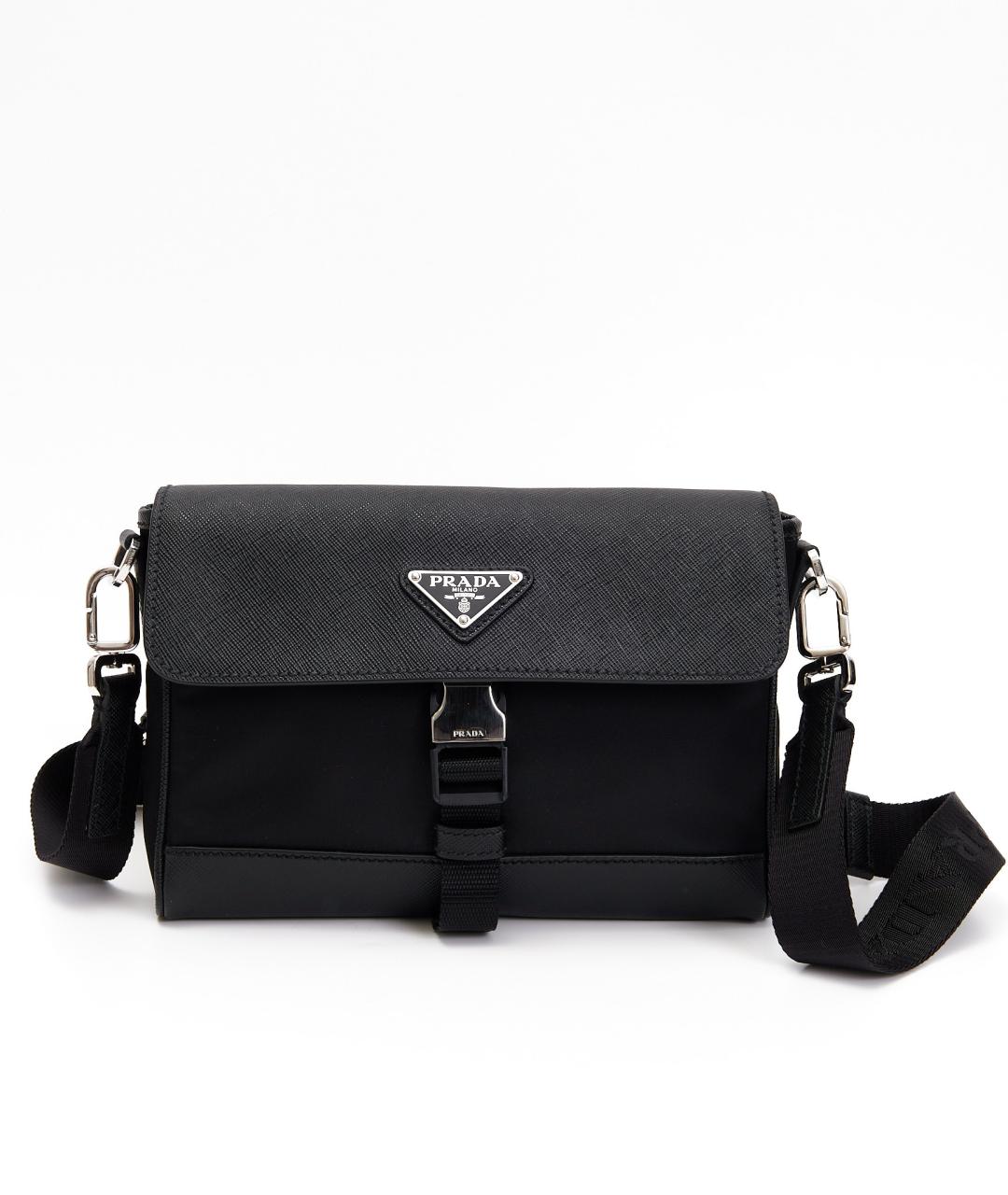 PRADA Черная синтетическая сумка на плечо, фото 8