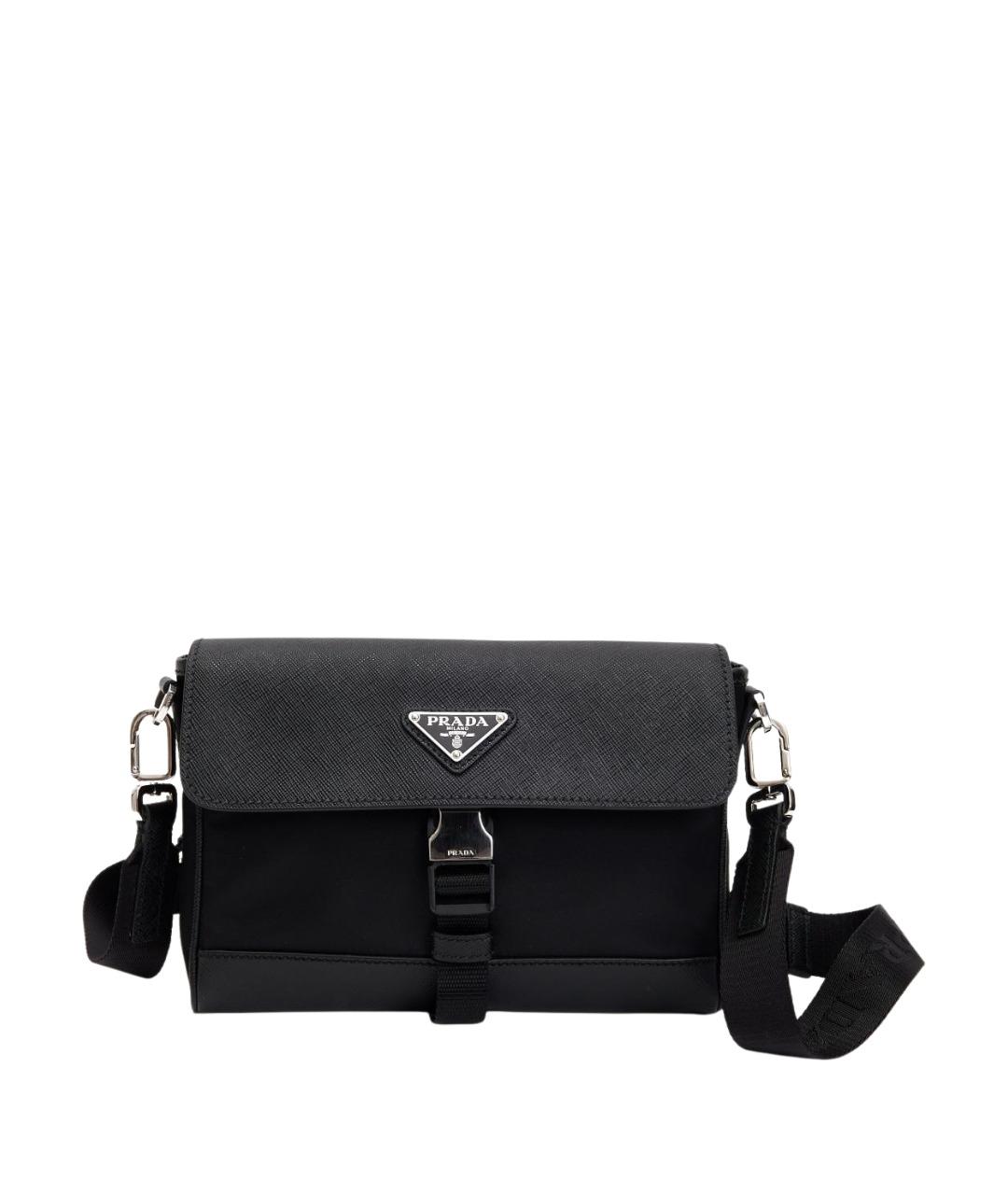 PRADA Черная синтетическая сумка на плечо, фото 1