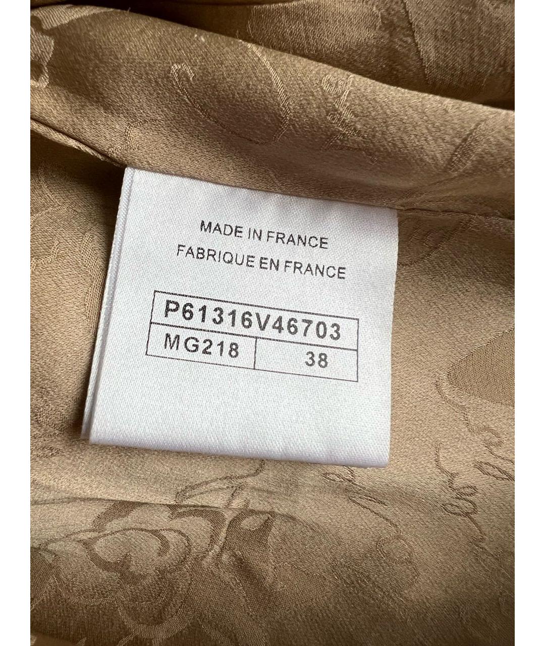 CHANEL Бежевый полиамидовый жакет/пиджак, фото 6