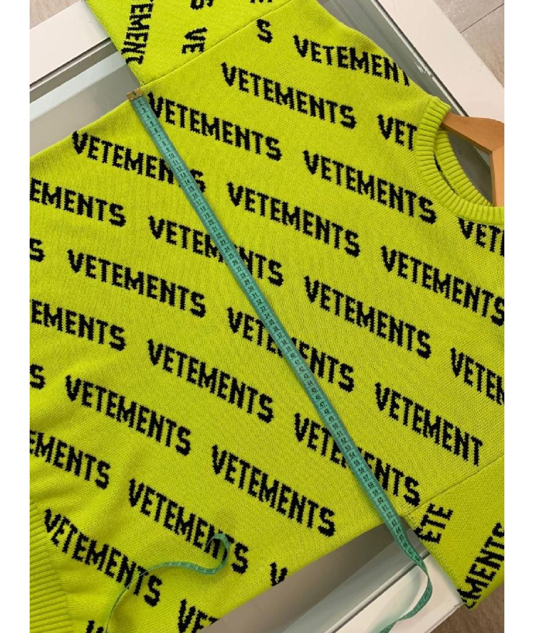 VETEMENTS Салатовый шерстяной джемпер / свитер, фото 5