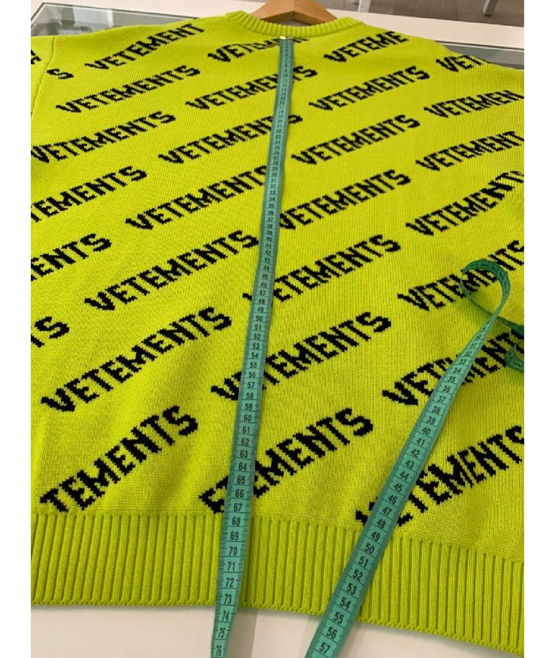 VETEMENTS Салатовый шерстяной джемпер / свитер, фото 7