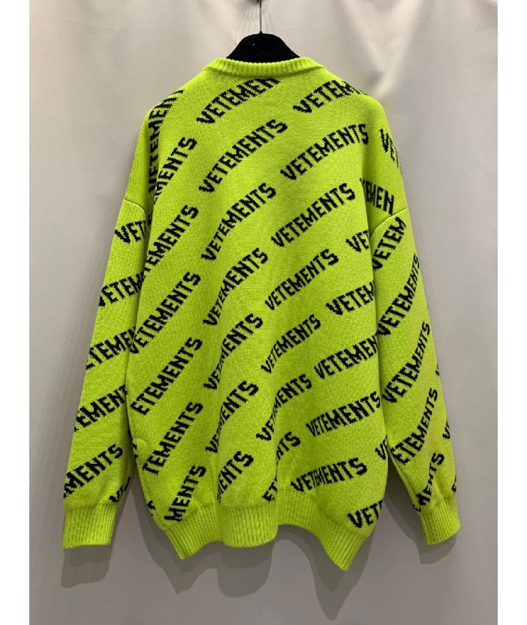 VETEMENTS Салатовый шерстяной джемпер / свитер, фото 2