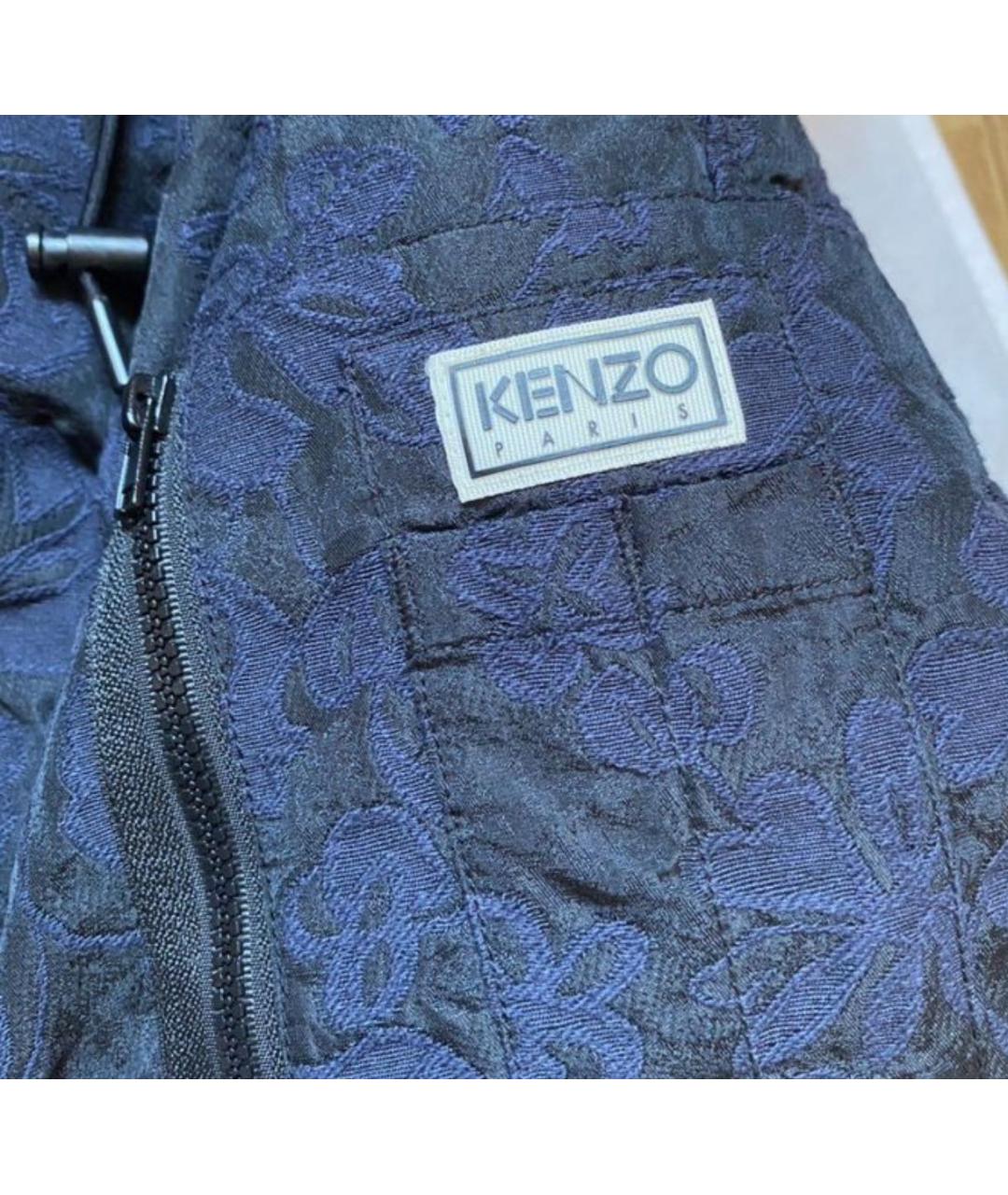 KENZO Синяя полиэстеровая парка, фото 5