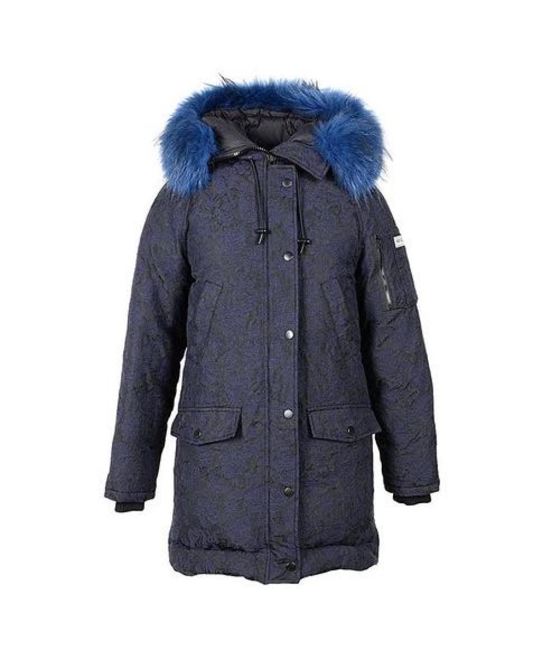 KENZO Синяя полиэстеровая парка, фото 1