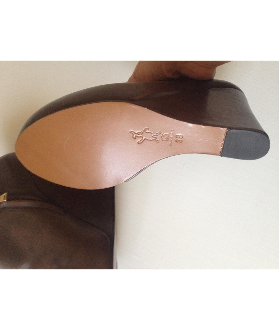 MARNI Коричневые кожаные ботильоны, фото 7