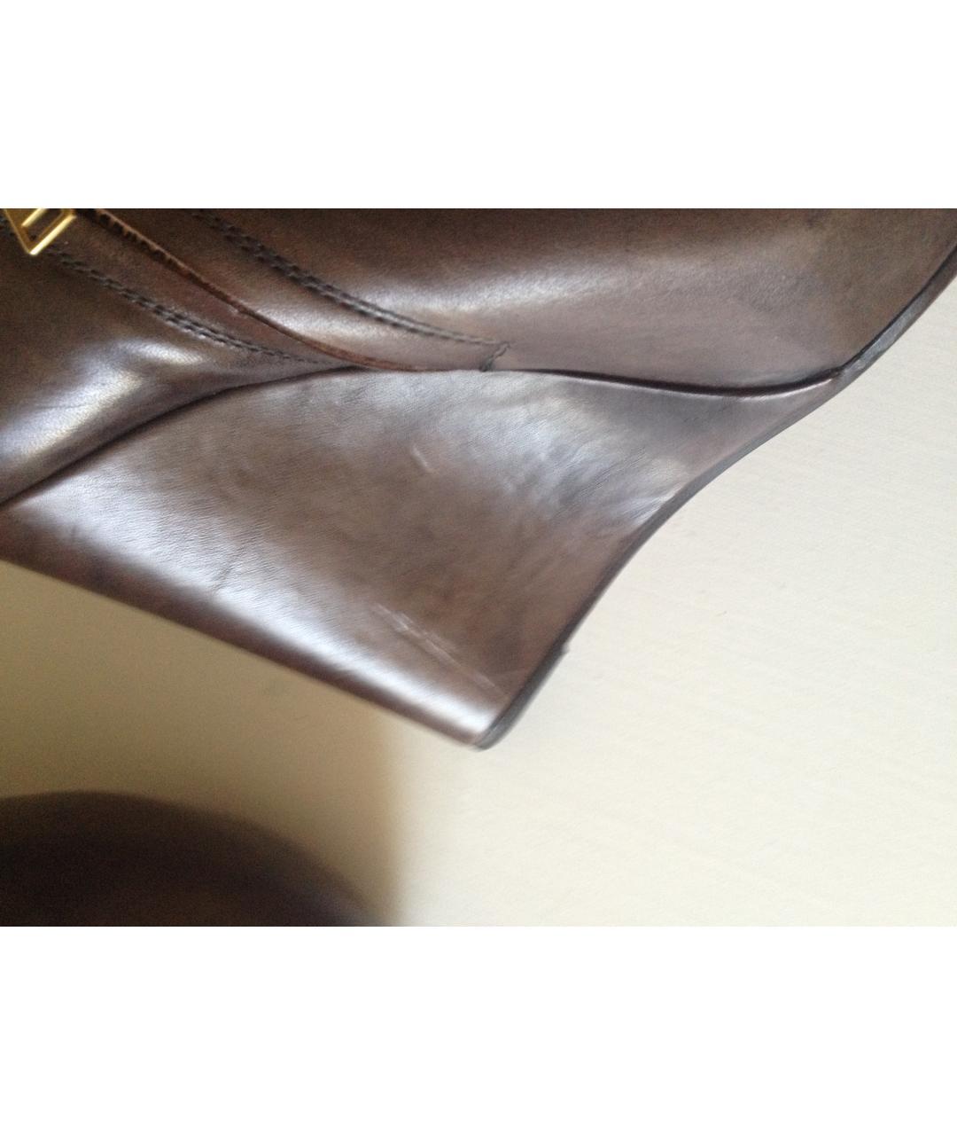 MARNI Коричневые кожаные ботильоны, фото 8