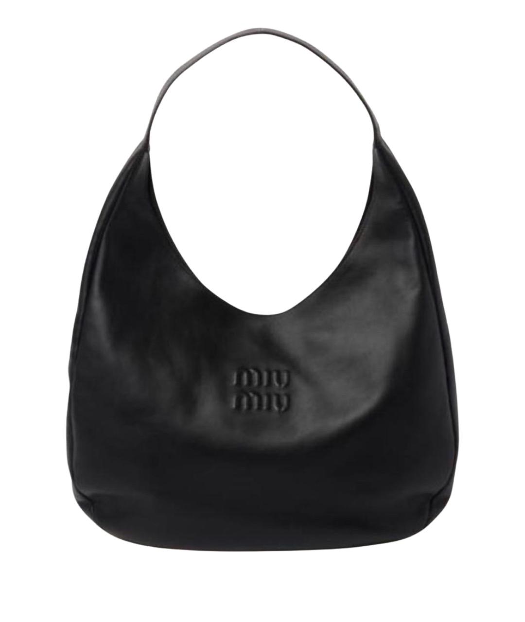 MIU MIU Черная кожаная сумка тоут, фото 1