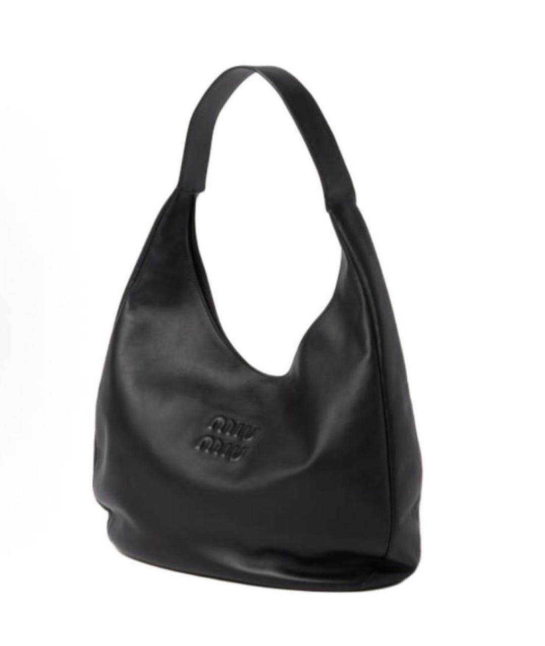 MIU MIU Черная кожаная сумка тоут, фото 2