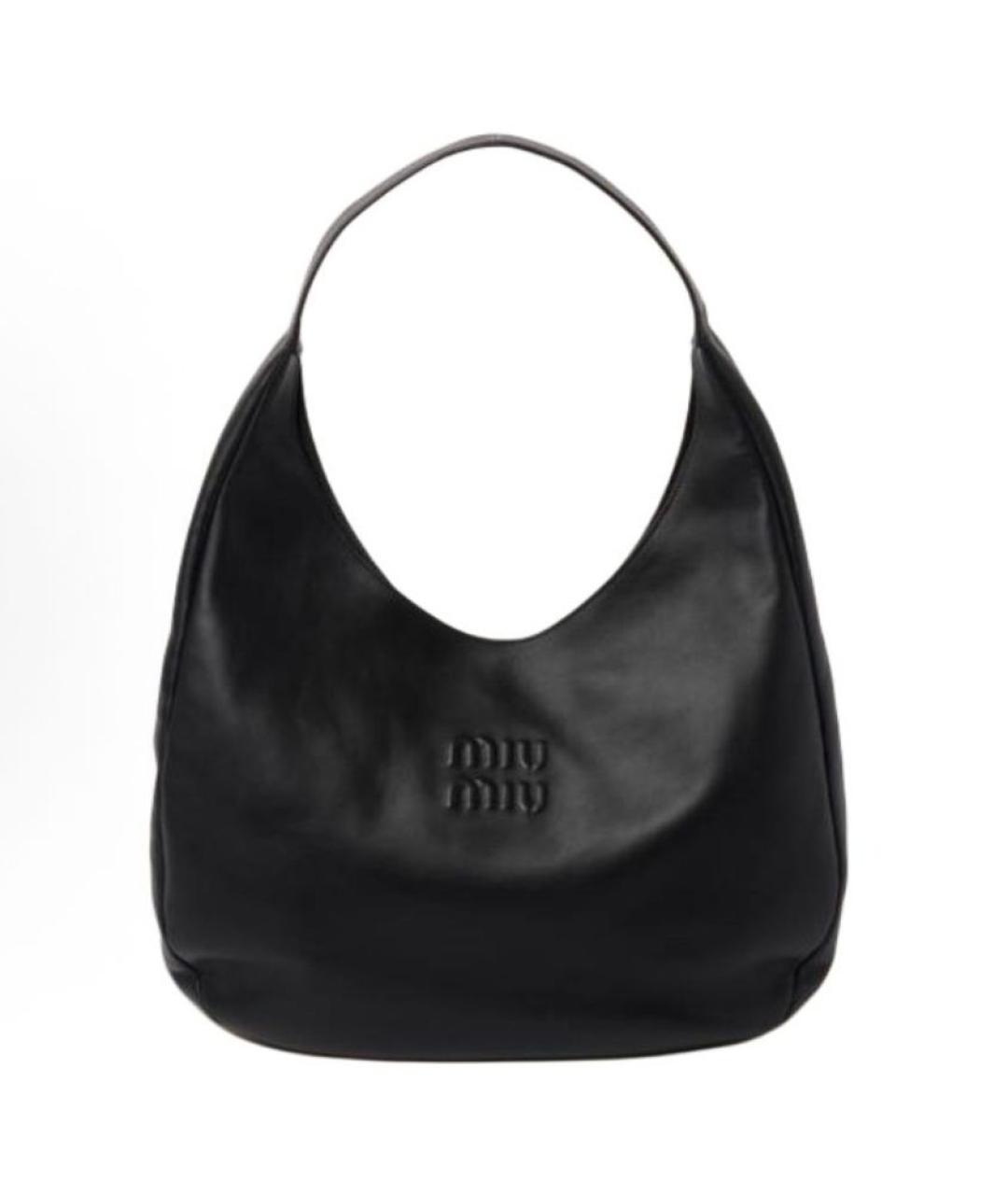MIU MIU Черная кожаная сумка тоут, фото 7