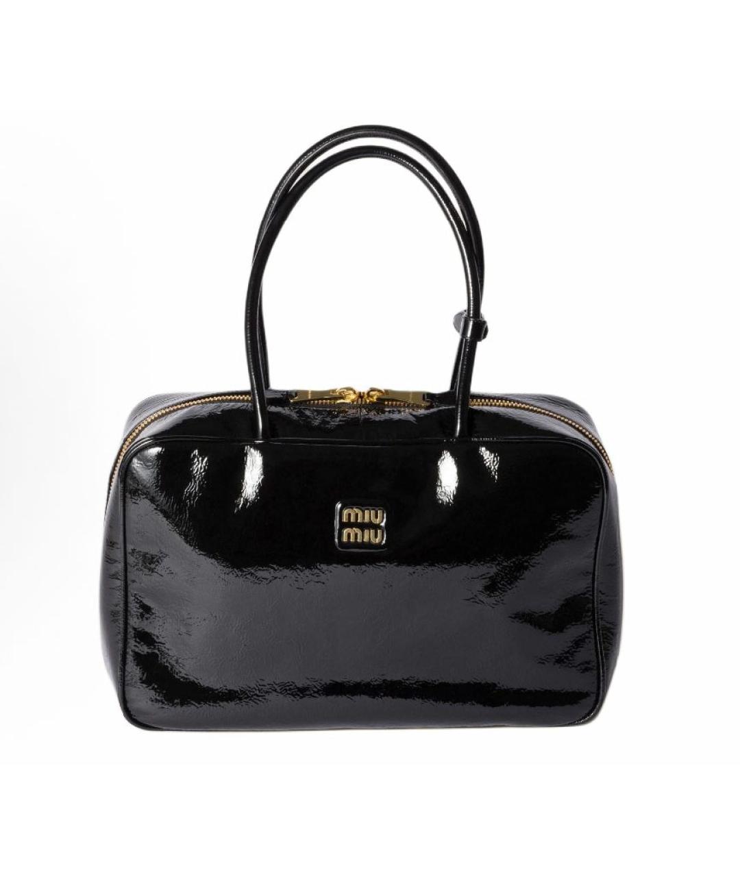 MIU MIU Черная кожаная сумка тоут, фото 7