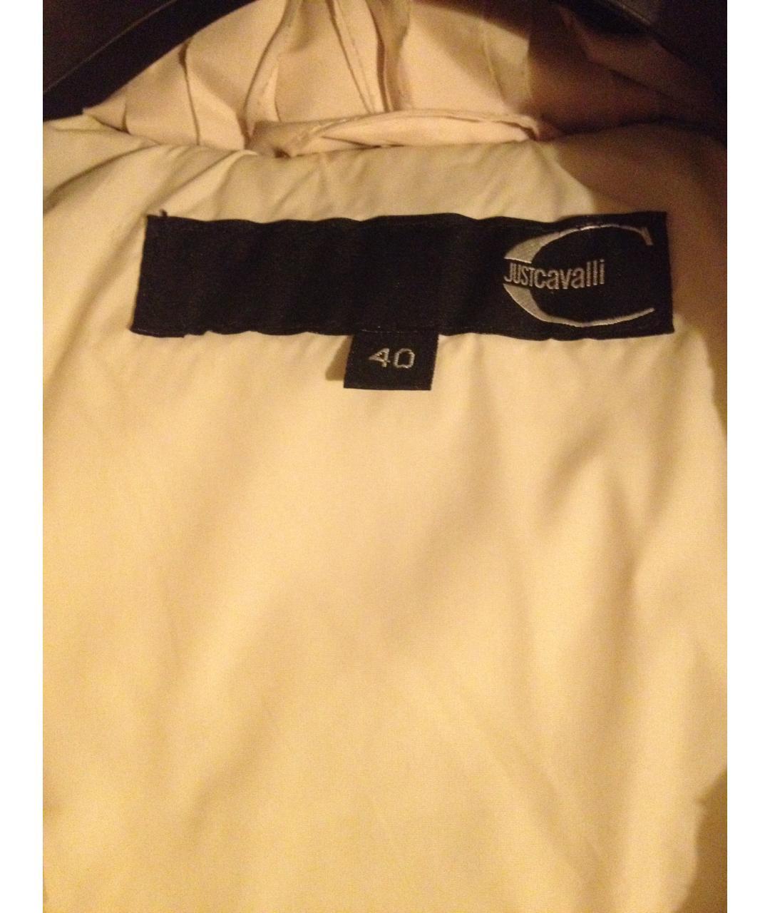 ROBERTO CAVALLI Бежевый полиэстеровый пуховик, фото 8