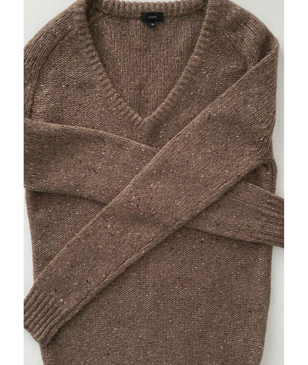 JOSEPH Коричневый шерстяной джемпер / свитер, фото 2