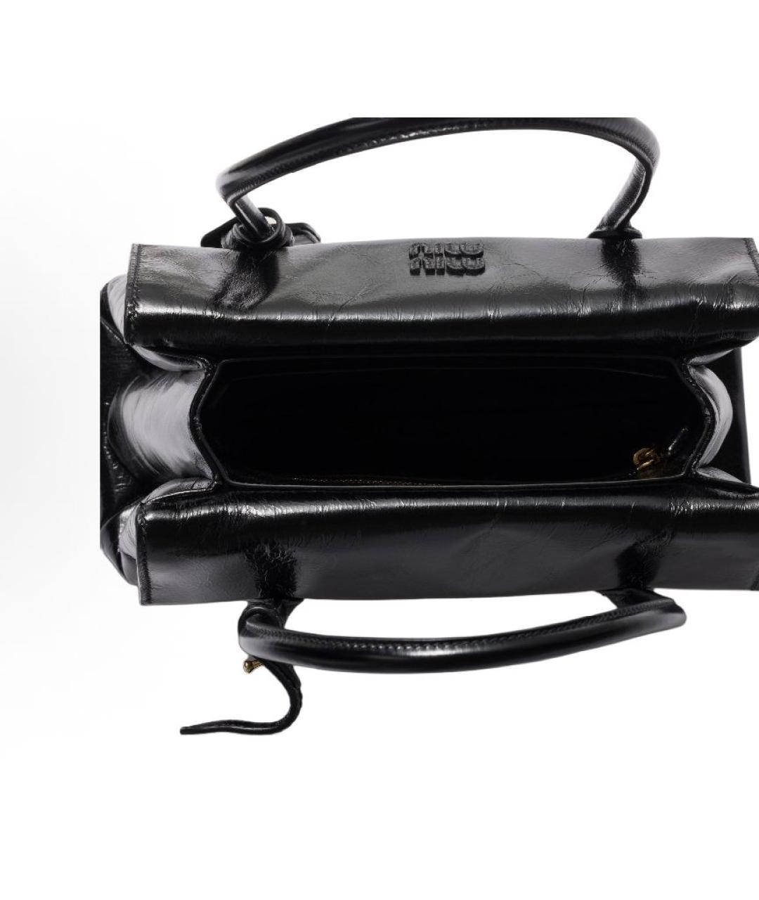 MIU MIU Черная кожаная сумка с короткими ручками, фото 4