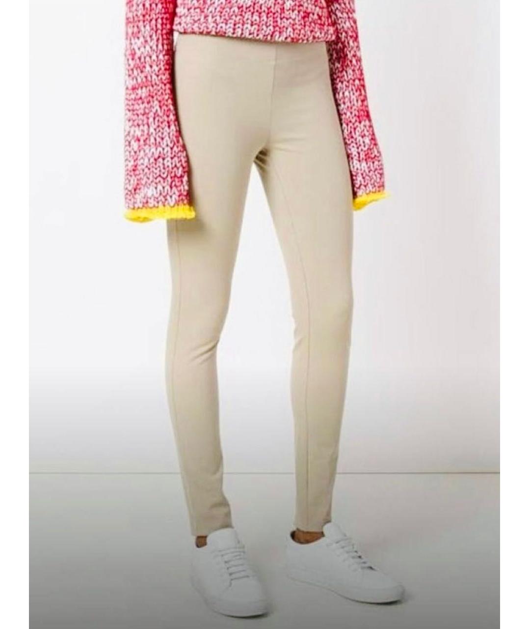 JOSEPH Бежевые хлопко-эластановые леггинсы и велосипедки, фото 2