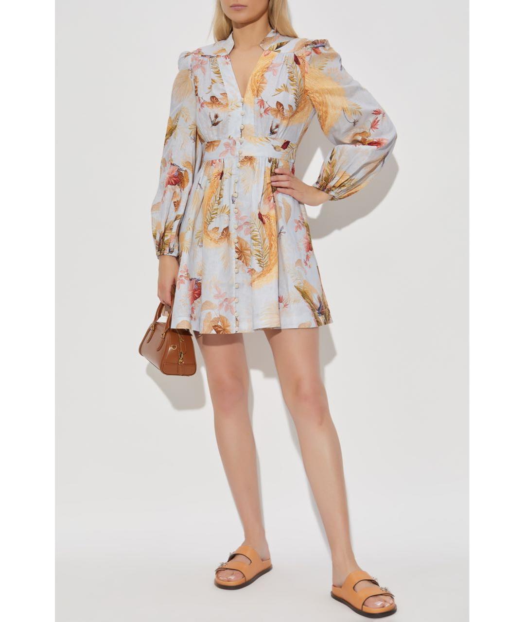 ZIMMERMANN Голубое коктейльное платье, фото 5