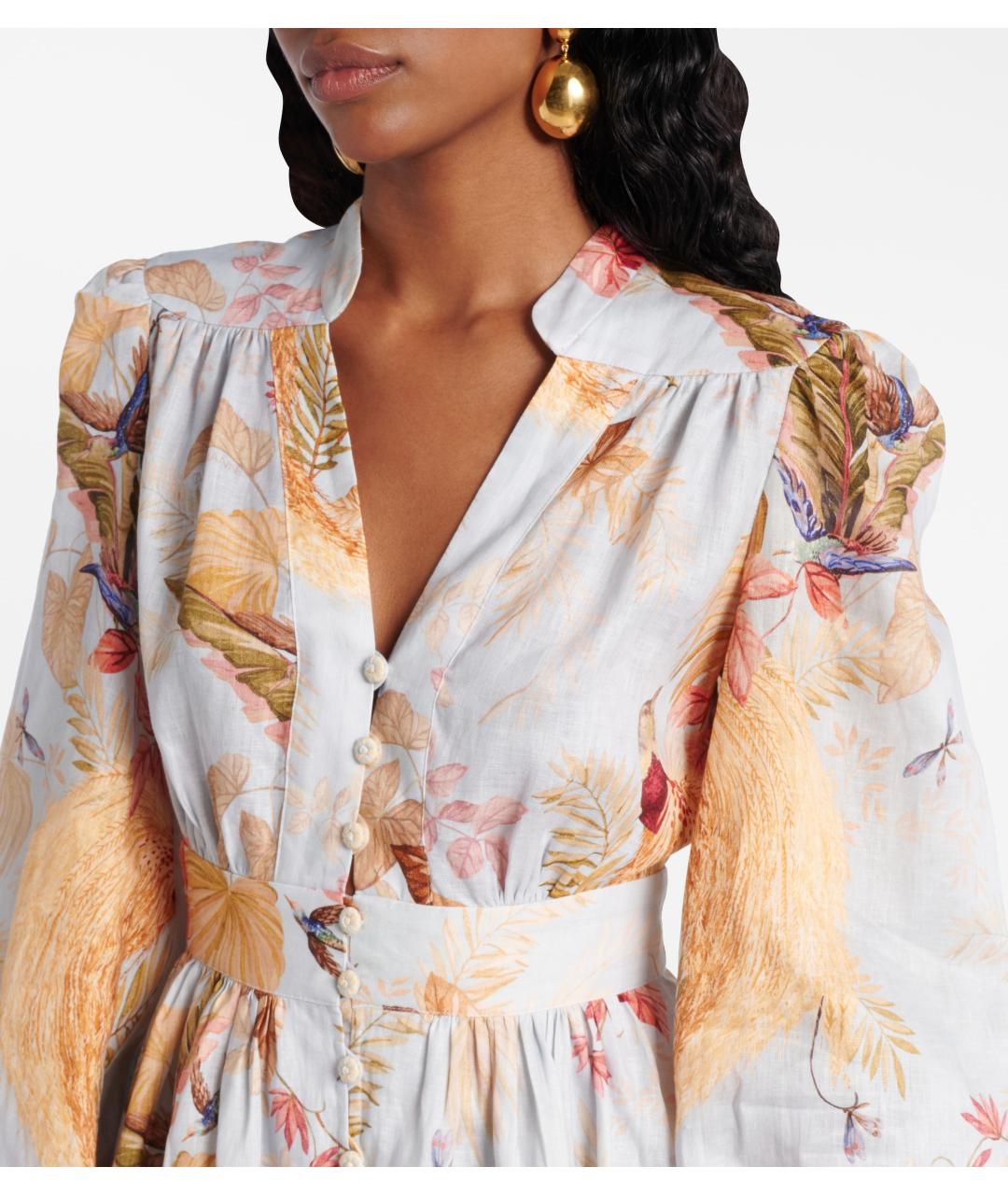 ZIMMERMANN Голубое коктейльное платье, фото 4