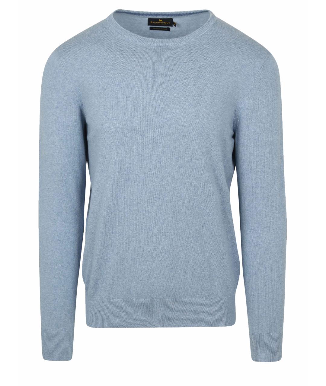 LORO PIANA Голубой хлопковый джемпер / свитер, фото 1