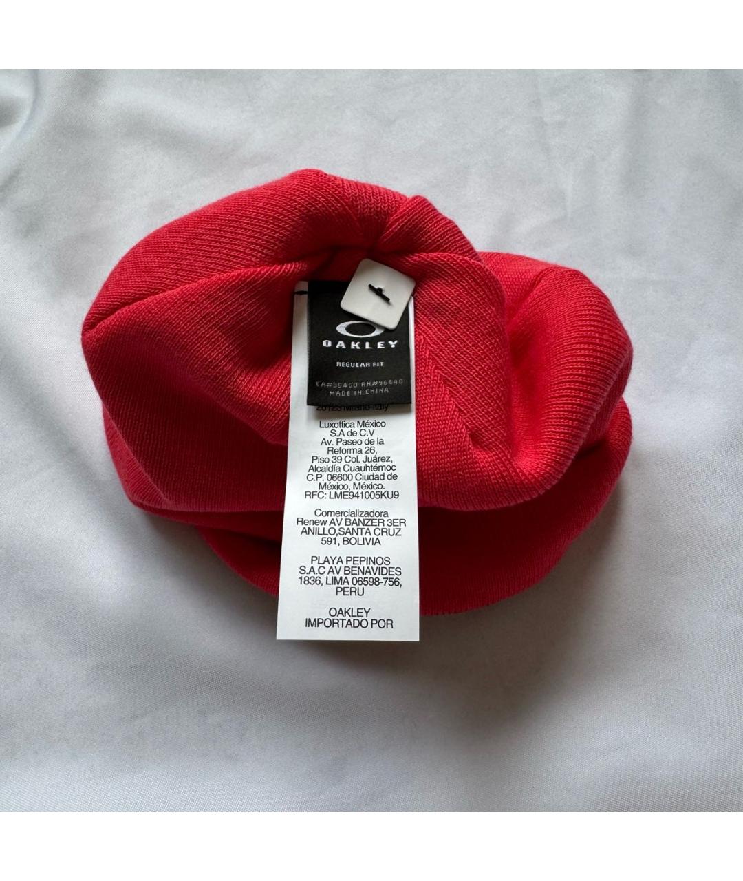 OAKLEY Бордовая синтетическая шапка, фото 2