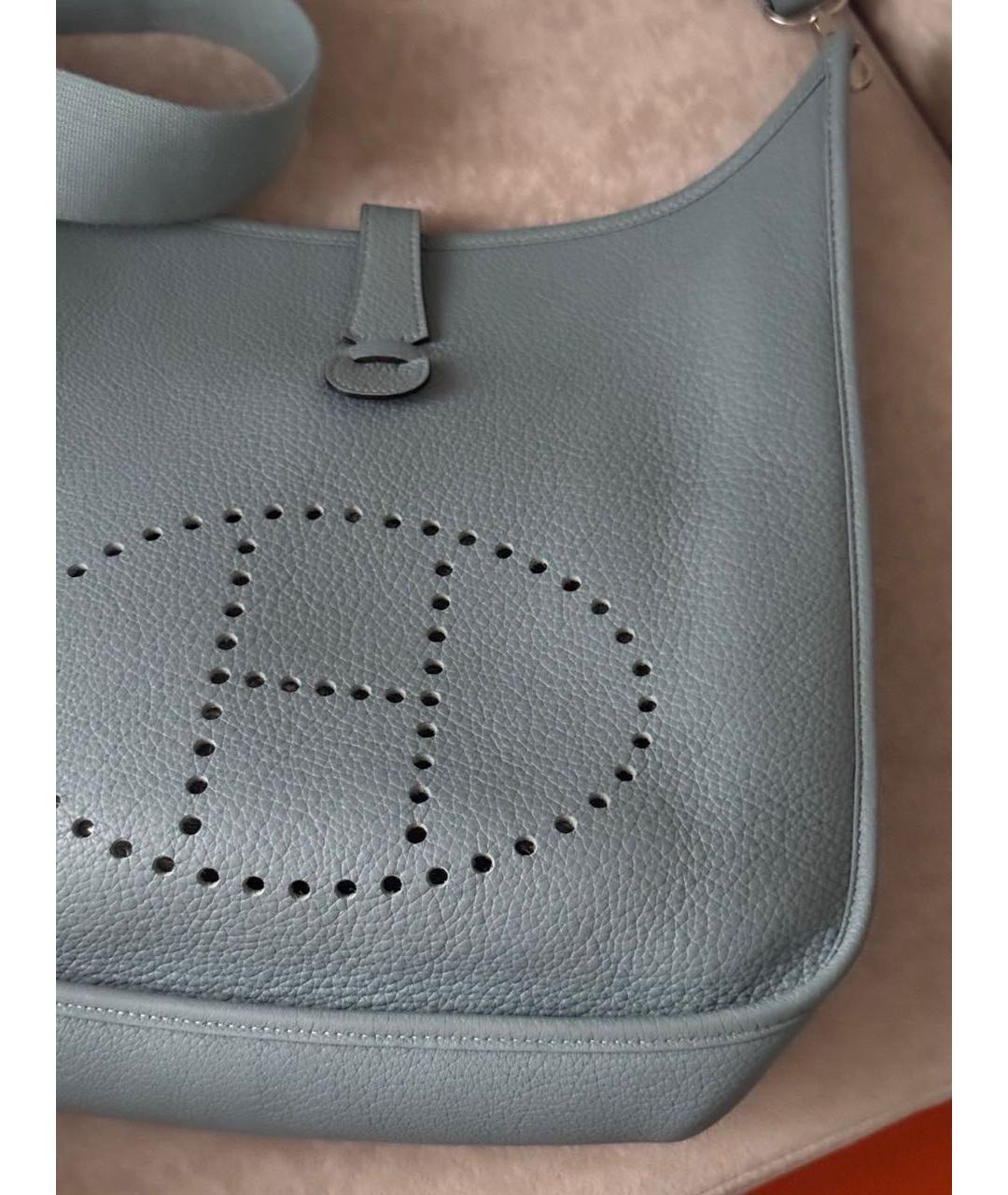 HERMES Голубая кожаная сумка через плечо, фото 2