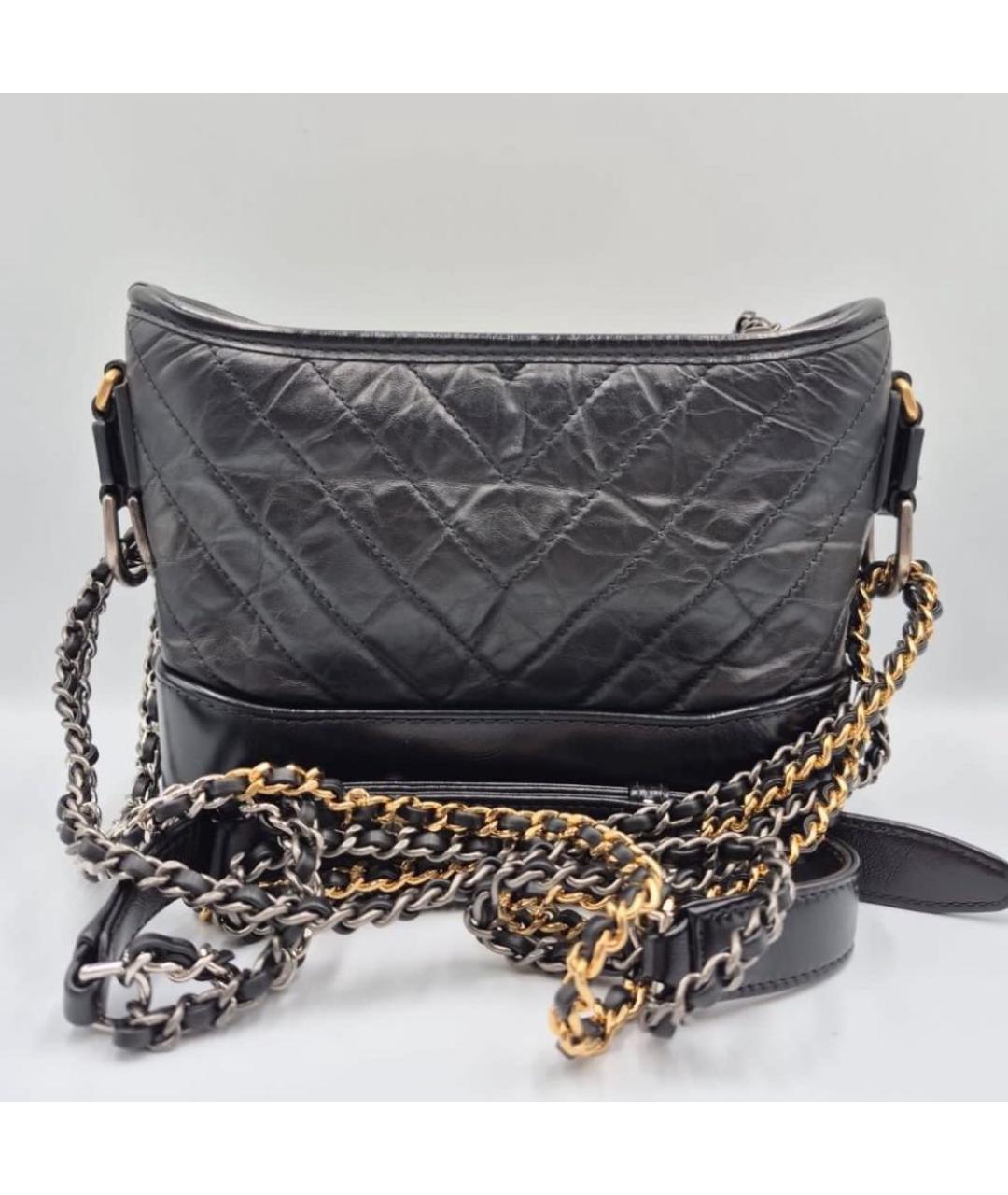 CHANEL Черная кожаная сумка через плечо, фото 3