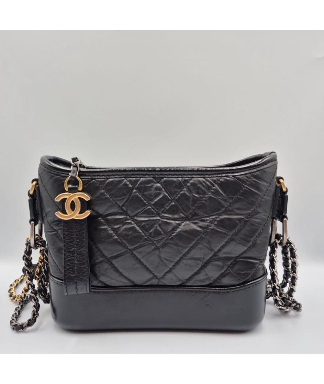 CHANEL Черная кожаная сумка через плечо, фото 6
