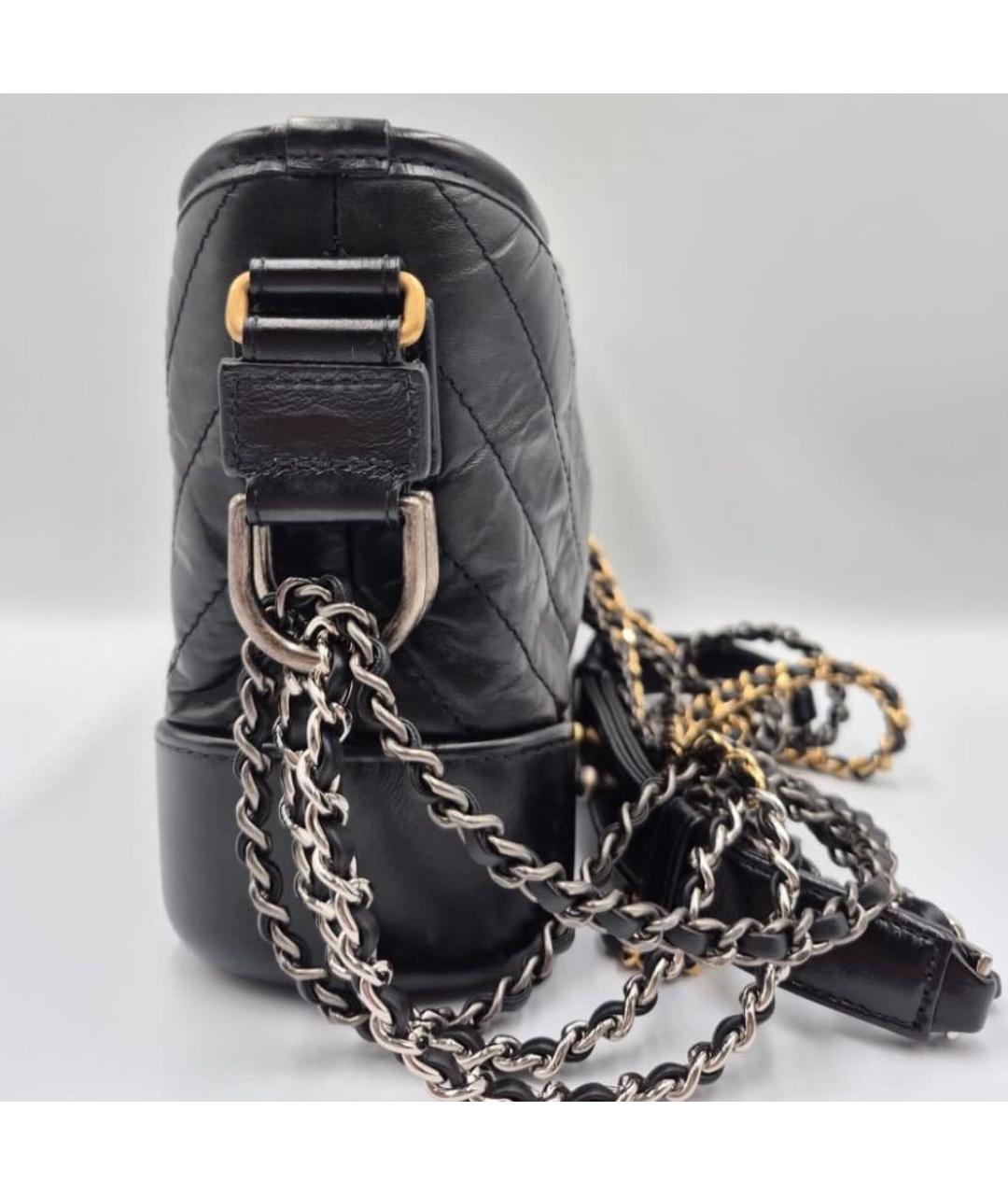 CHANEL Черная кожаная сумка через плечо, фото 5