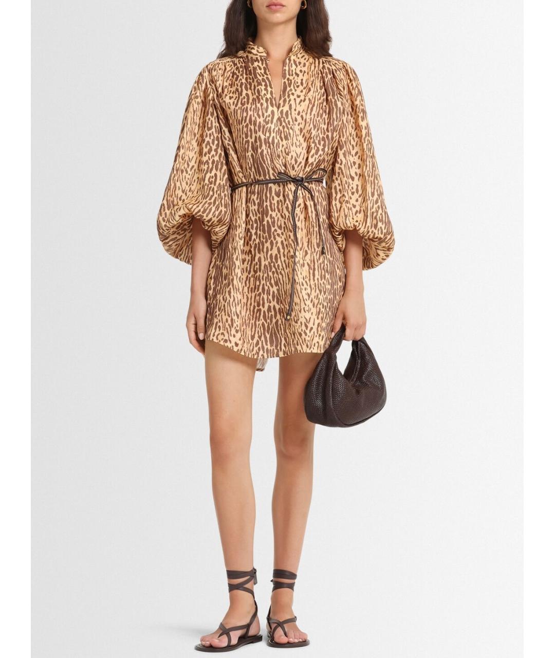 ZIMMERMANN Бежевое коктейльное платье, фото 4