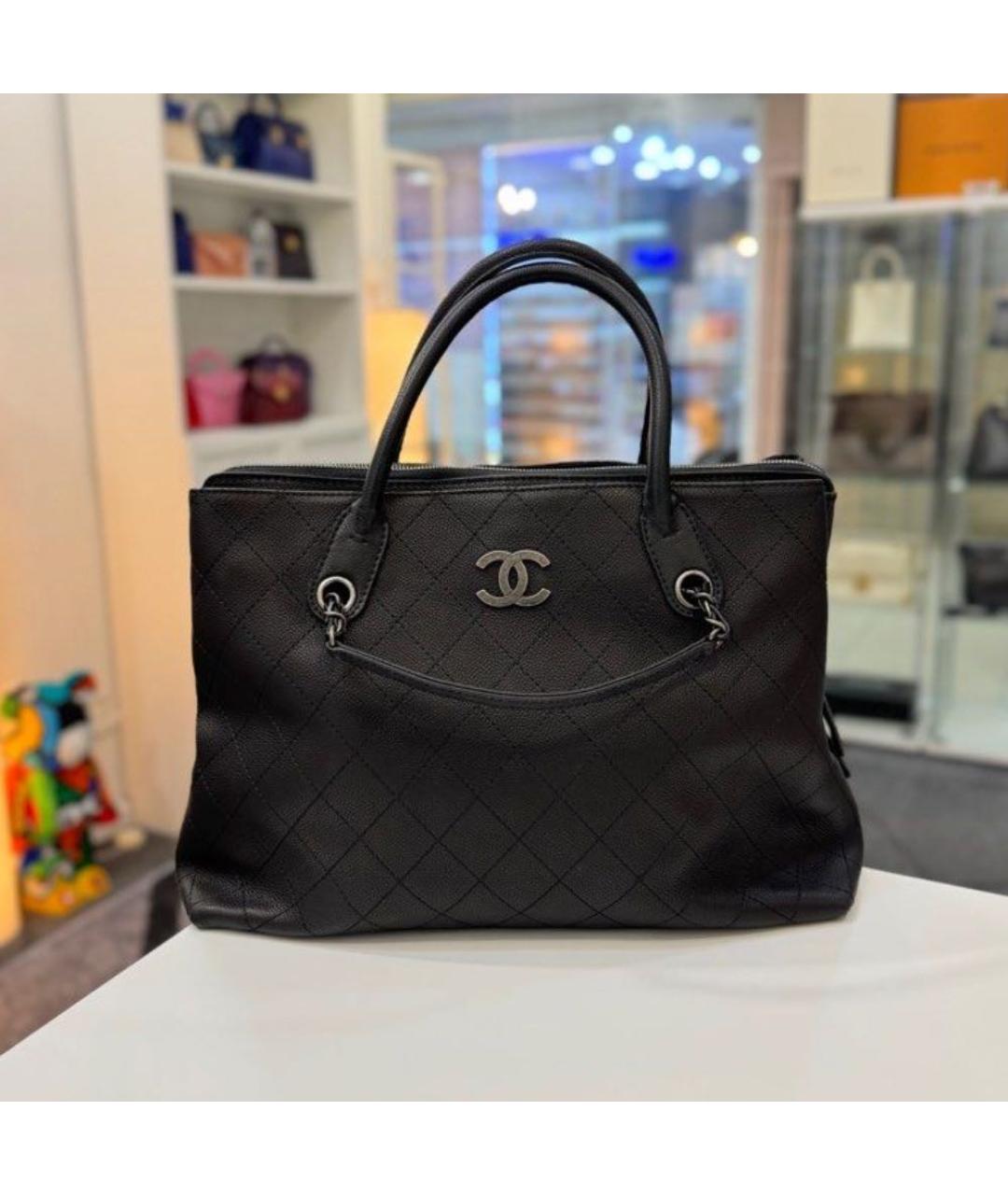 CHANEL Черная сумка тоут, фото 2