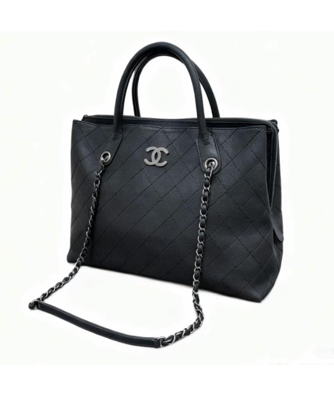 CHANEL Черная сумка тоут, фото 6